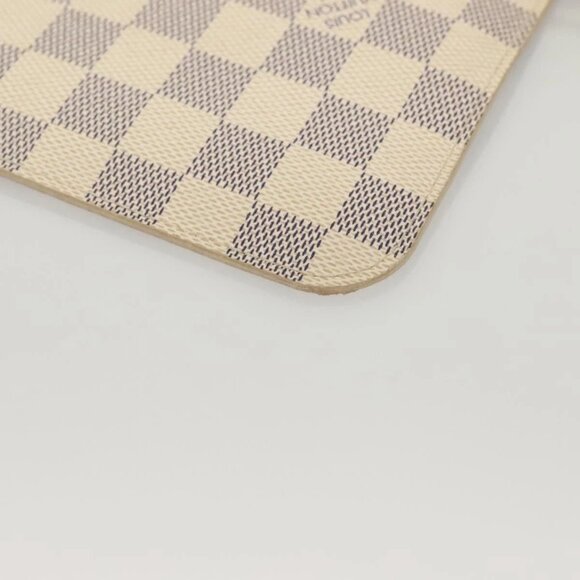 LOUIS VUITTON Damier Azur Neverfull MM Pouch LV Auth BA4500 - Picture 4 of 16